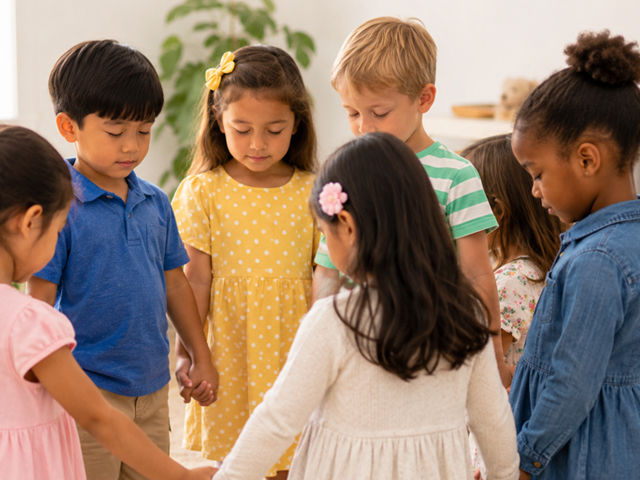 Children praying